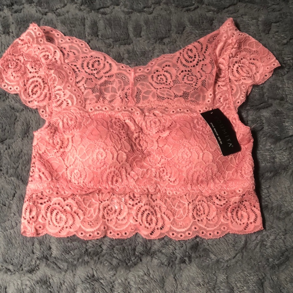 Youmita pink lacy bralette